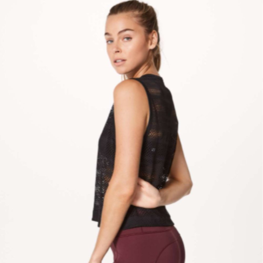 lululemon Sweat Your Heart Out Tank: Black